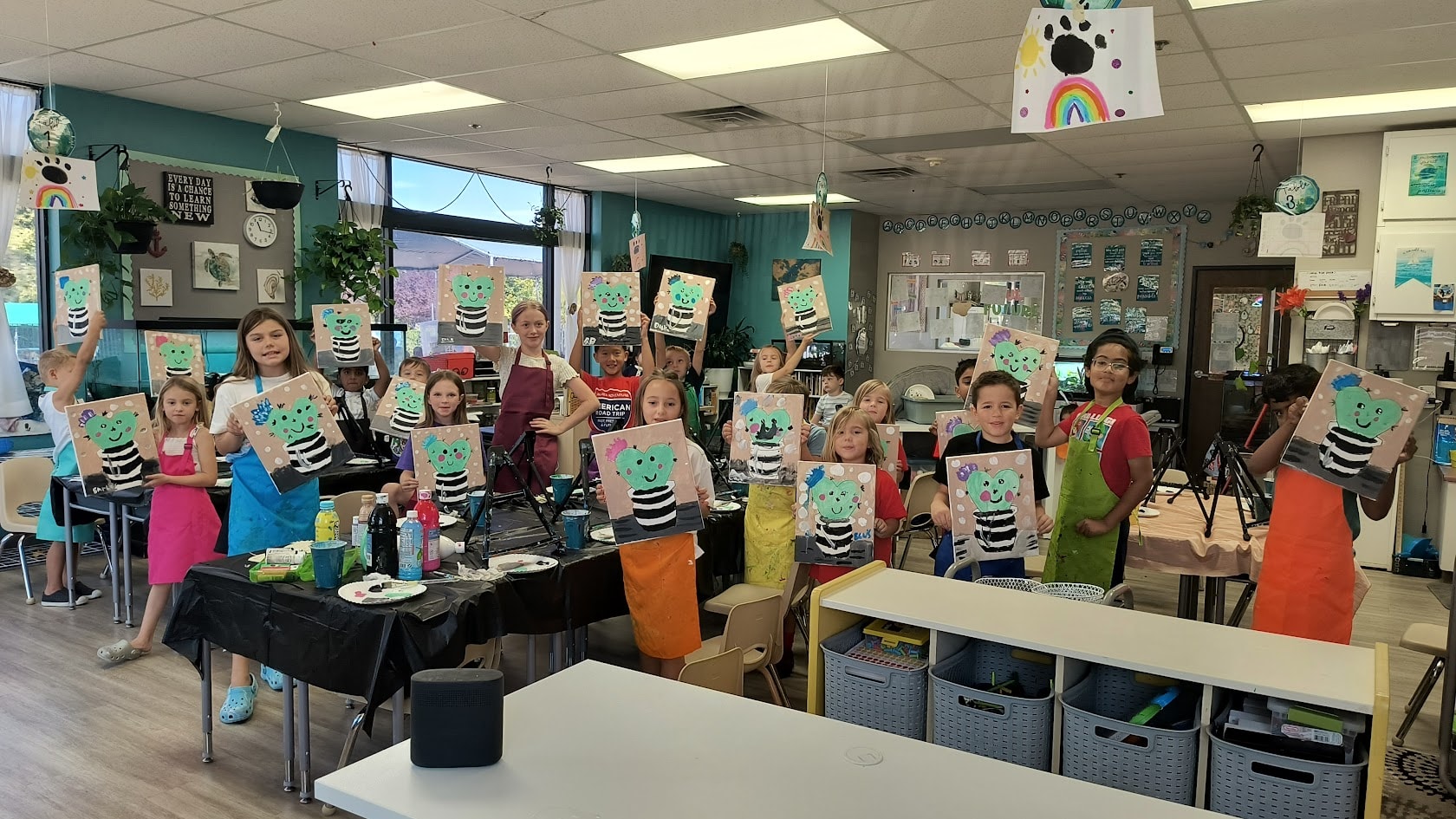 Art class participants
